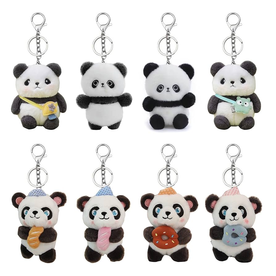 Amazon.co.jp: かわいいパンダキーホルダーバックパック用